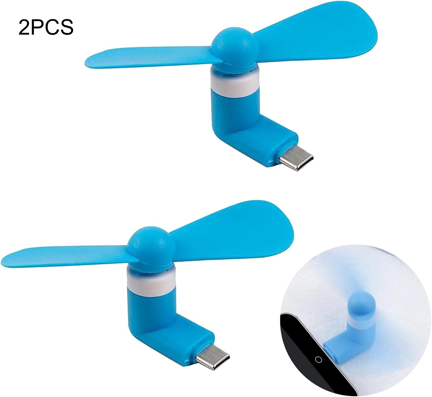Phone Cooling Fan - 2pcs Type-C Mini Portable Micro Fan