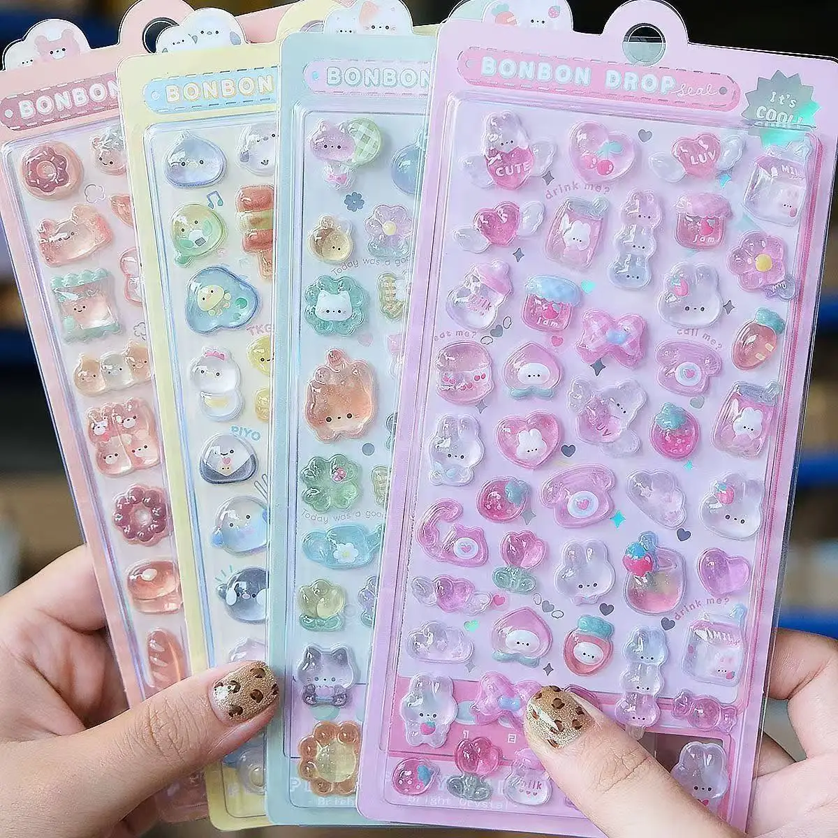 Phone Accessories Quotes - =-=2027Kawaii 3D Jelly Resin Stickers Cute