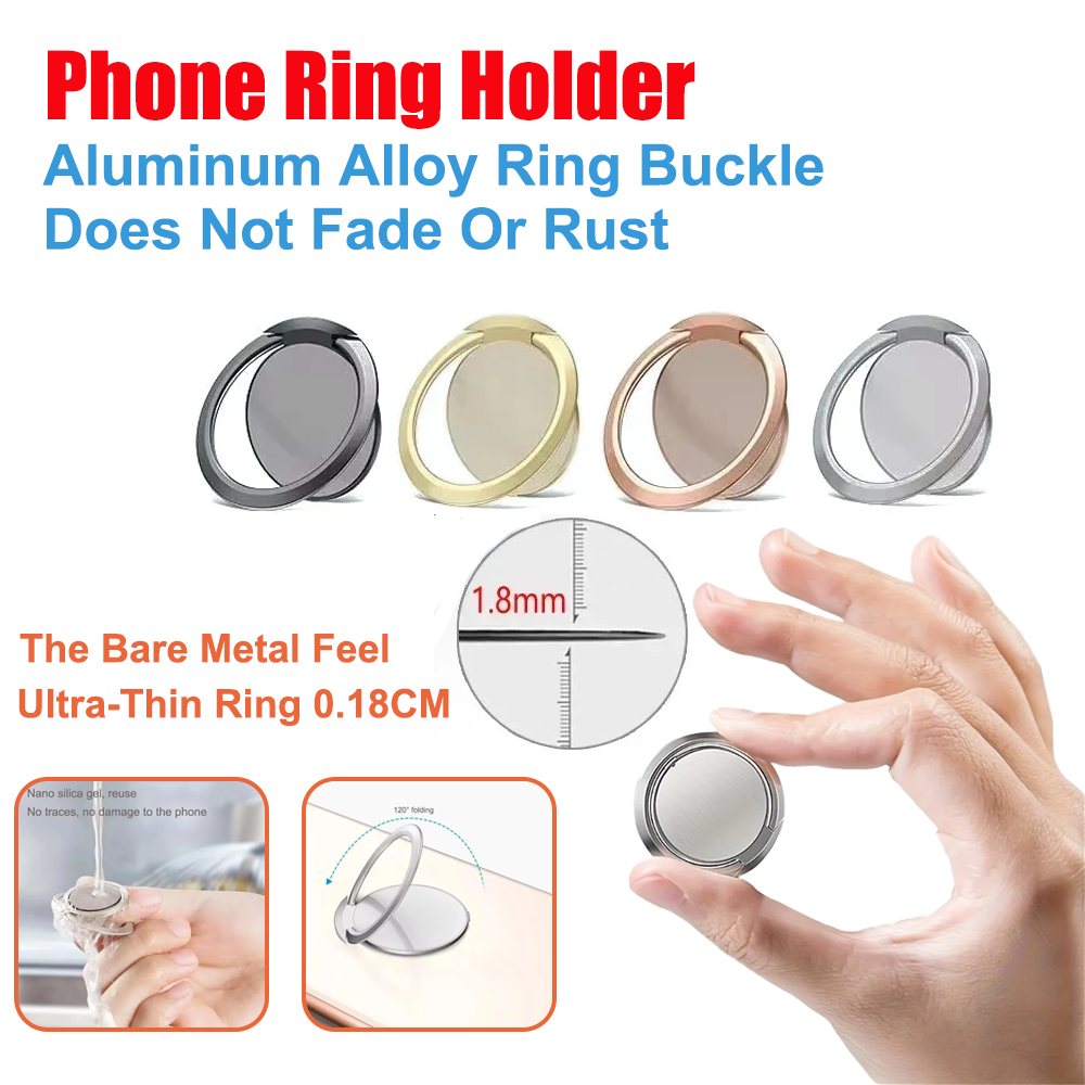 Phone Accessories And Gadgets - Ultra Thin Metal Ring Holder Stand