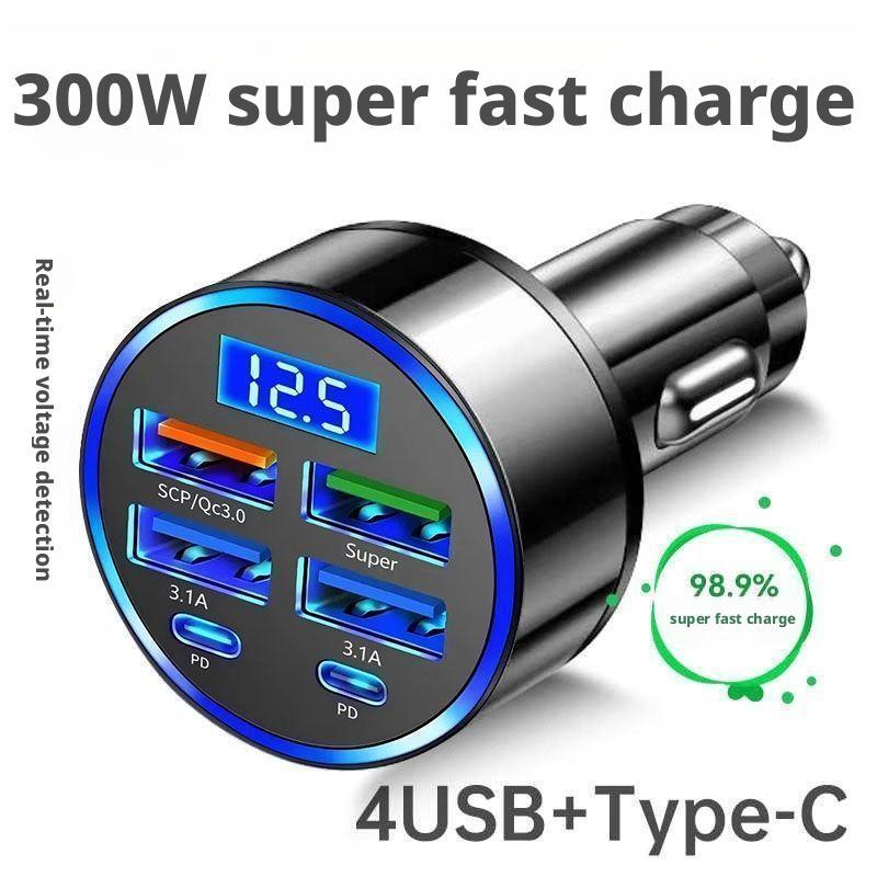 300W PD Car Charger 6 Ports Fa - огляд і ціна Usb C Hub