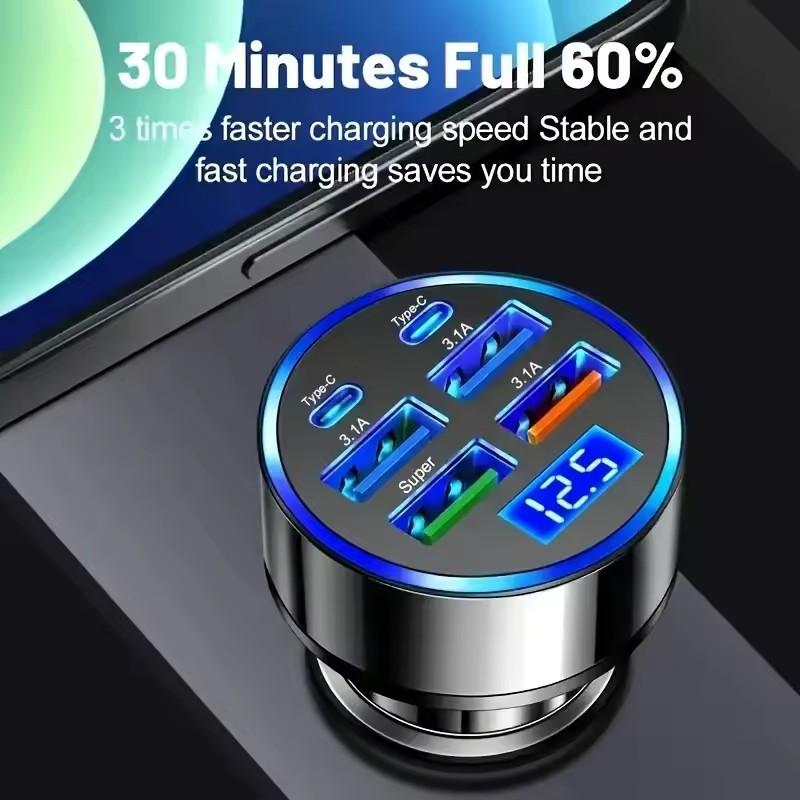 300W PD Car Charger 6 Ports Fa - огляд і ціна Usb C Hub