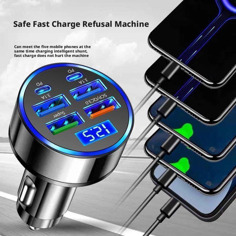 300W PD Car Charger 6 Ports Fa - огляд і ціна Usb C Hub
