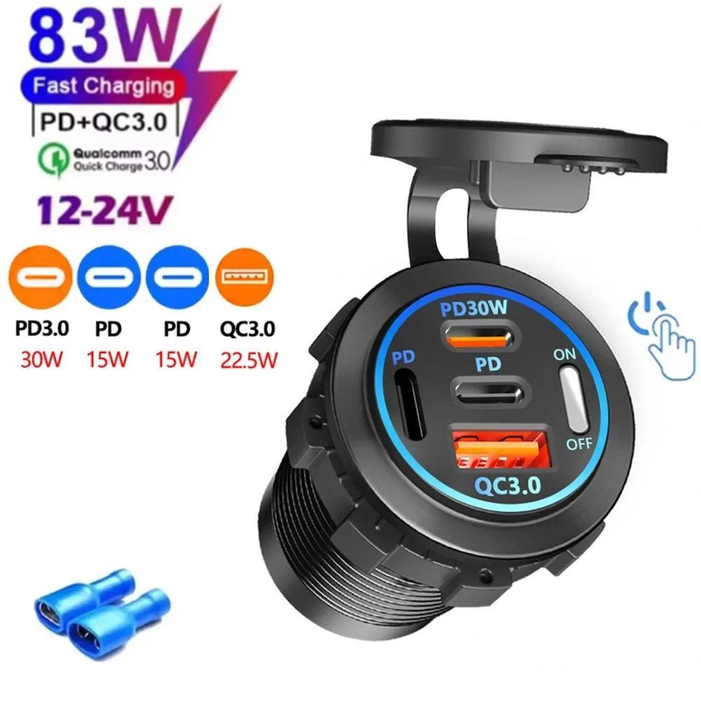 83W PD QC3.0 4-Port Car Charge - огляд і ціна Usb C Hub