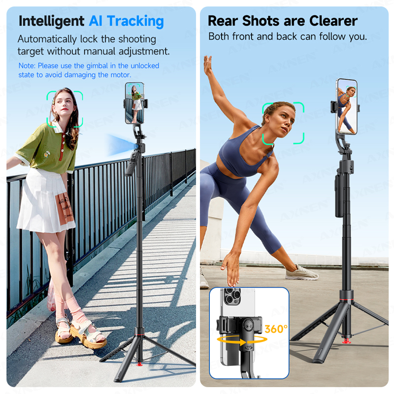 TT07 AI Face Tracking Gimbal 6 - огляд і ціна Selfie Stick Tripod