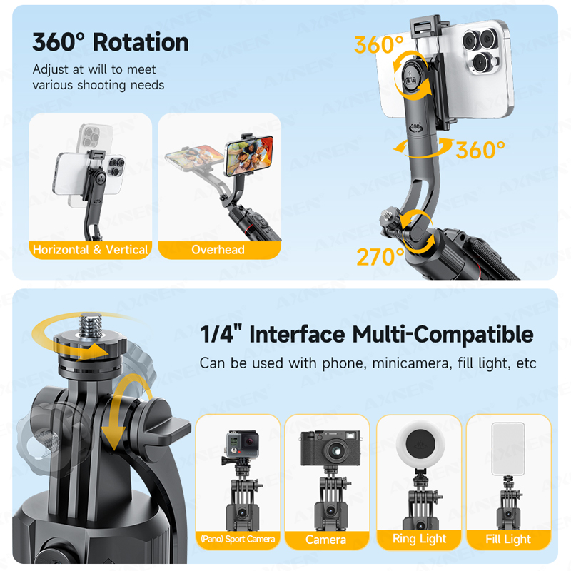 TT07 AI Face Tracking Gimbal 6 - огляд і ціна Selfie Stick Tripod
