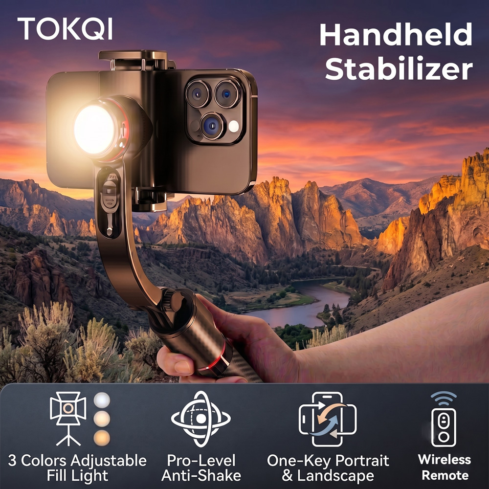 TOKQI Gimbal Stabilizer Anti-S - огляд і ціна Selfie Stick Tripod