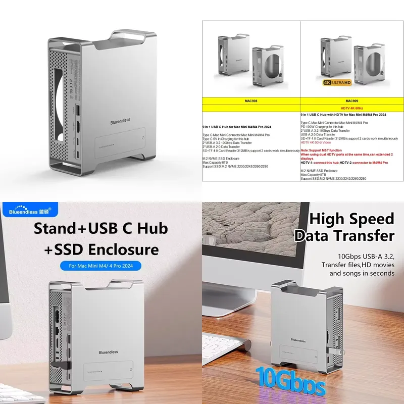AP01 for Mini M4 Stand Hub Doc - огляд і ціна Usb C Hub