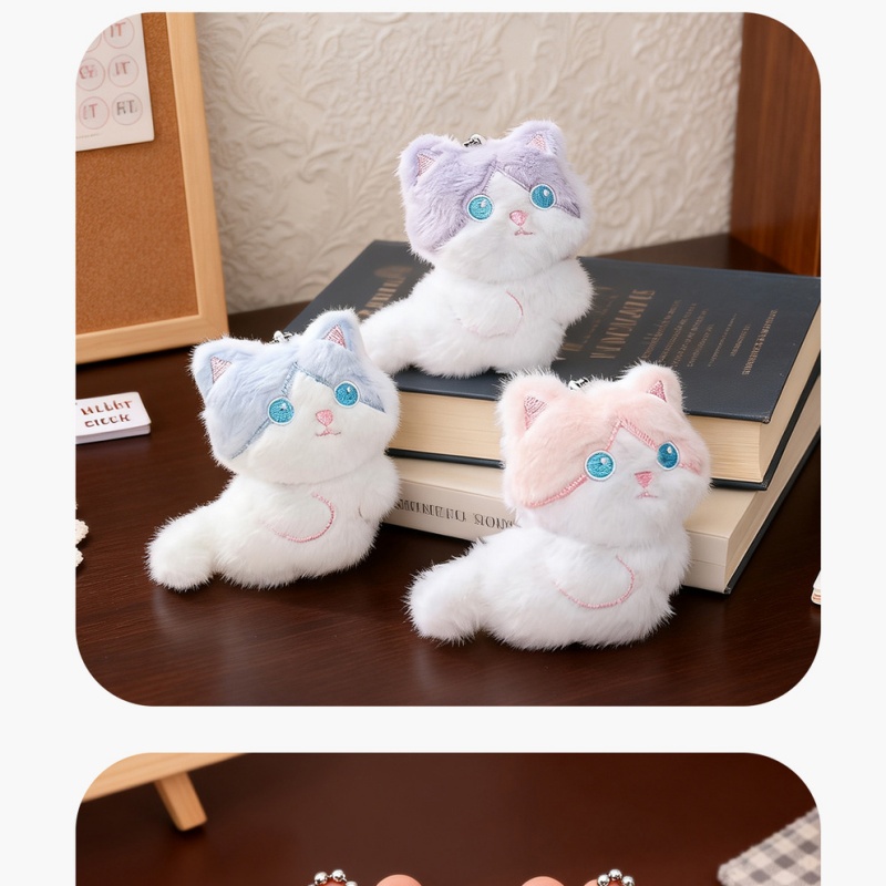  Cute Calico Cat Plush Keychai - огляд і ціна Phone Accessories China